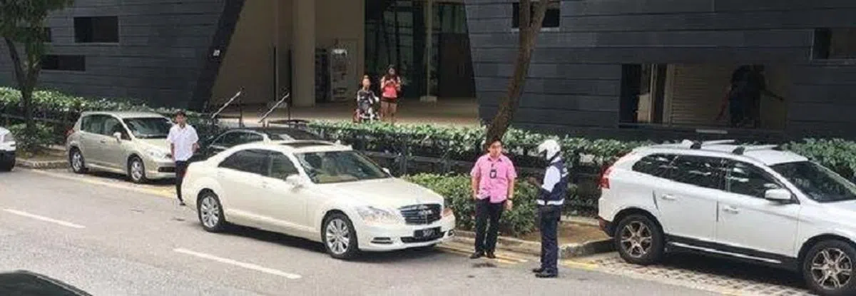  有好心的网民怕大家看不出地点，特地上传一张“全局照”（Big Picture），让大家清清楚楚看到总统的座驾当时是停在什么地方。（ROADS.sg面簿） 
