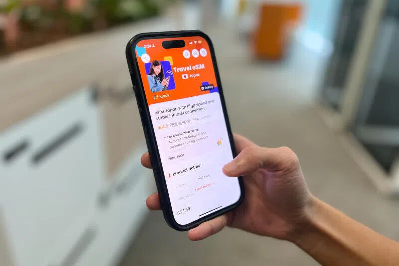 线上旅游预订平台Klook也有出售eSIM。