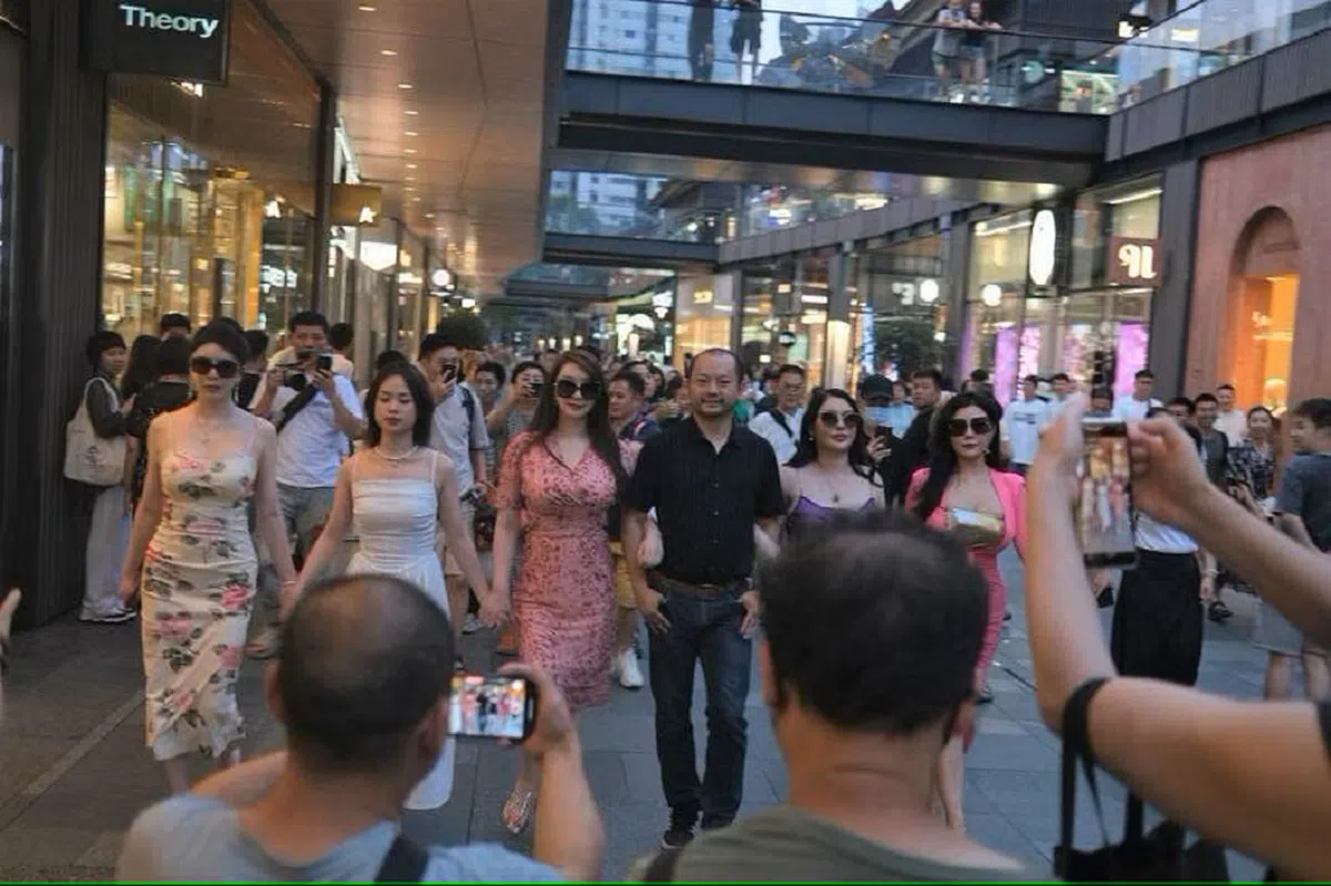 成都春熙路太古里。（海峡时报）