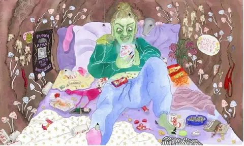 图中的绿色怪人完美上演了Goblin Mode的状态。（卫报）