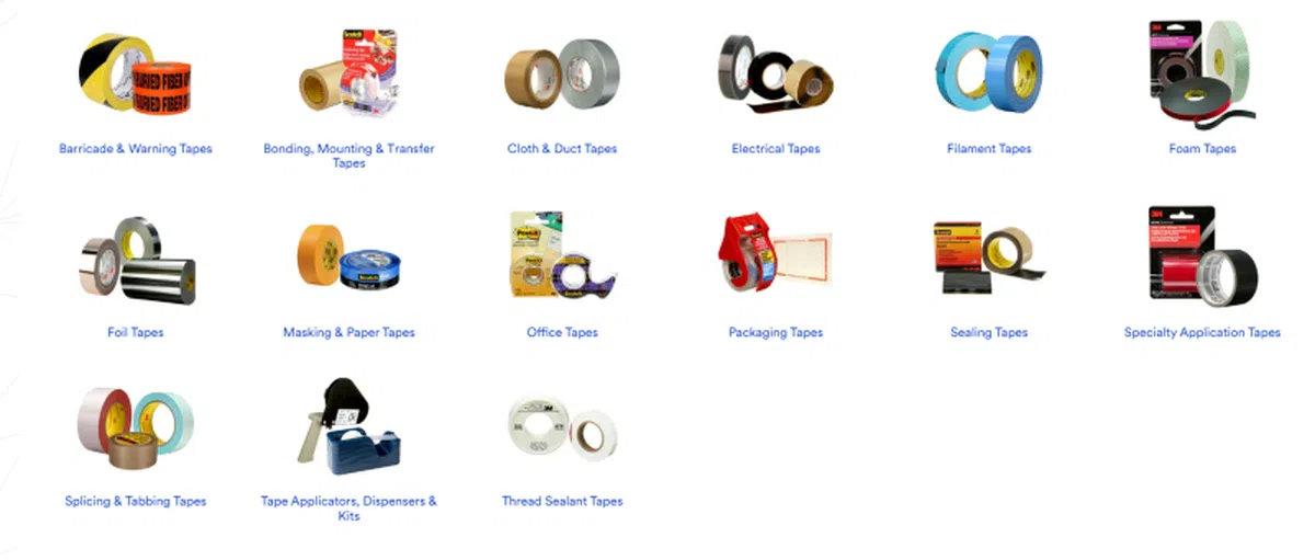 各种胶带。（3M）