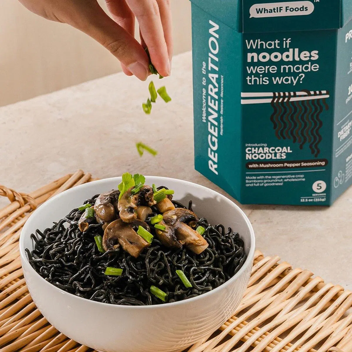 “WhatIf Foods”品牌旗下有一系列如快熟面等能适应气候变化的产品。（WhatIf Foods面簿）