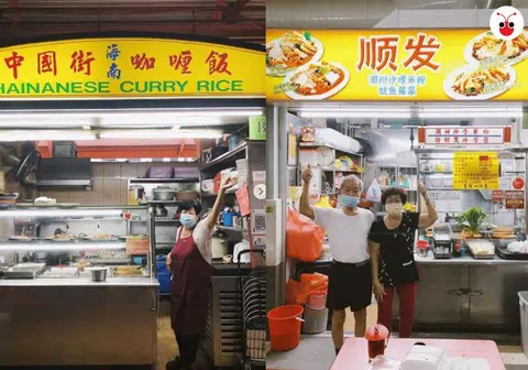 年长摊贩不会英文、对科技陌生，也不懂得如何使用送餐服务平台。堂食废止、居家办公的非常时期，年长摊贩只能被动地在档口外默默苦等，希冀有客人上门光顾。（wheretodapao IG / 红蚂蚁制图）