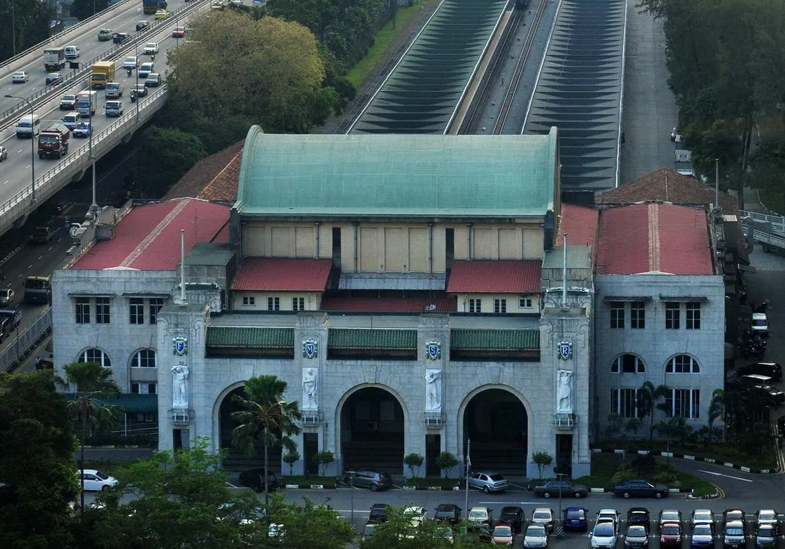 具有低调装饰艺术（Art Deco）风格的丹戎巴葛火车站。（海峡时报）