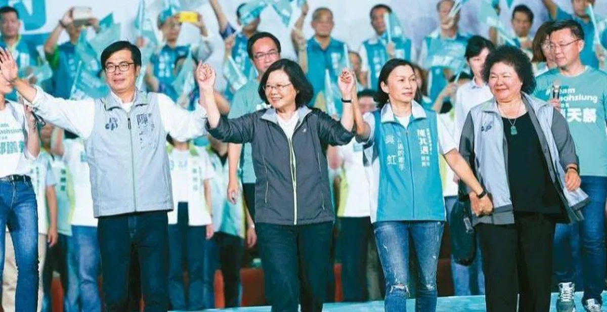  高雄选情告急，民进党大老纷纷南下为陈其迈站台。（联合新闻网） 