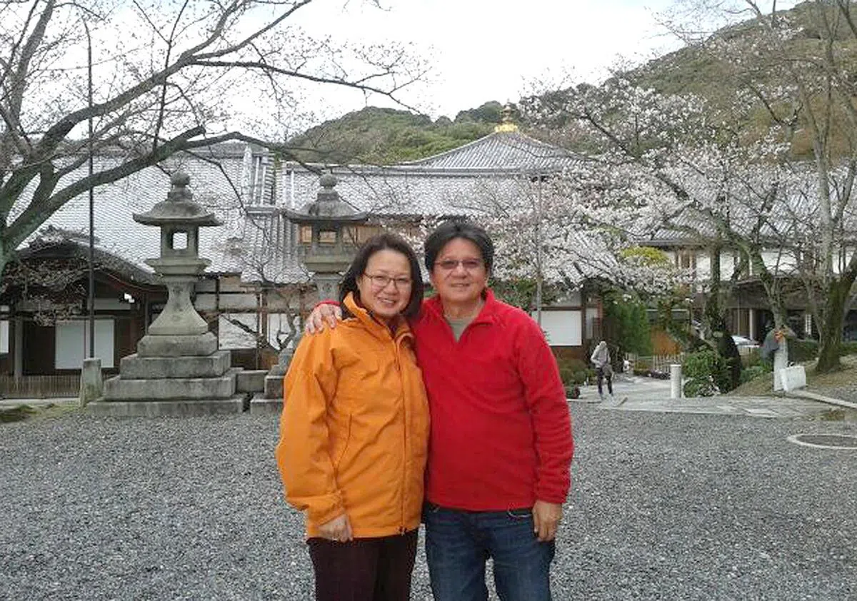 2014年去京都赏樱。（林瑞莲Instagram）