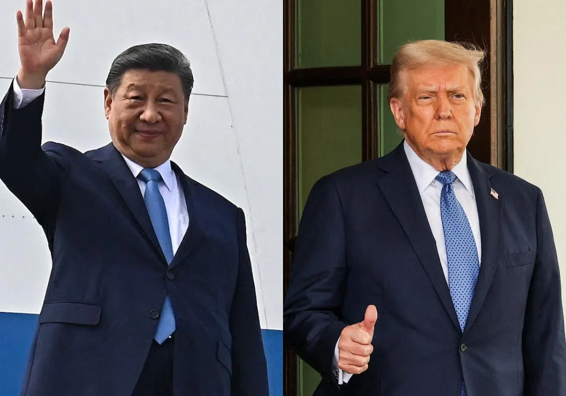 外界关注，特朗普（右）和习近平（左）是否会尽快就关税问题展开谈判。（红蚂蚁制图）