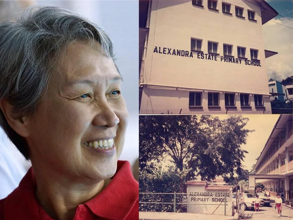 新加坡总理夫人何晶撰文透露，自己在上世纪60年代，就读于克信女中隔邻的亚历山大小学（Alexandra Estate Primary School）。（原图：何晶面簿、Ng Jenn Yeu。红蚂蚁制图）