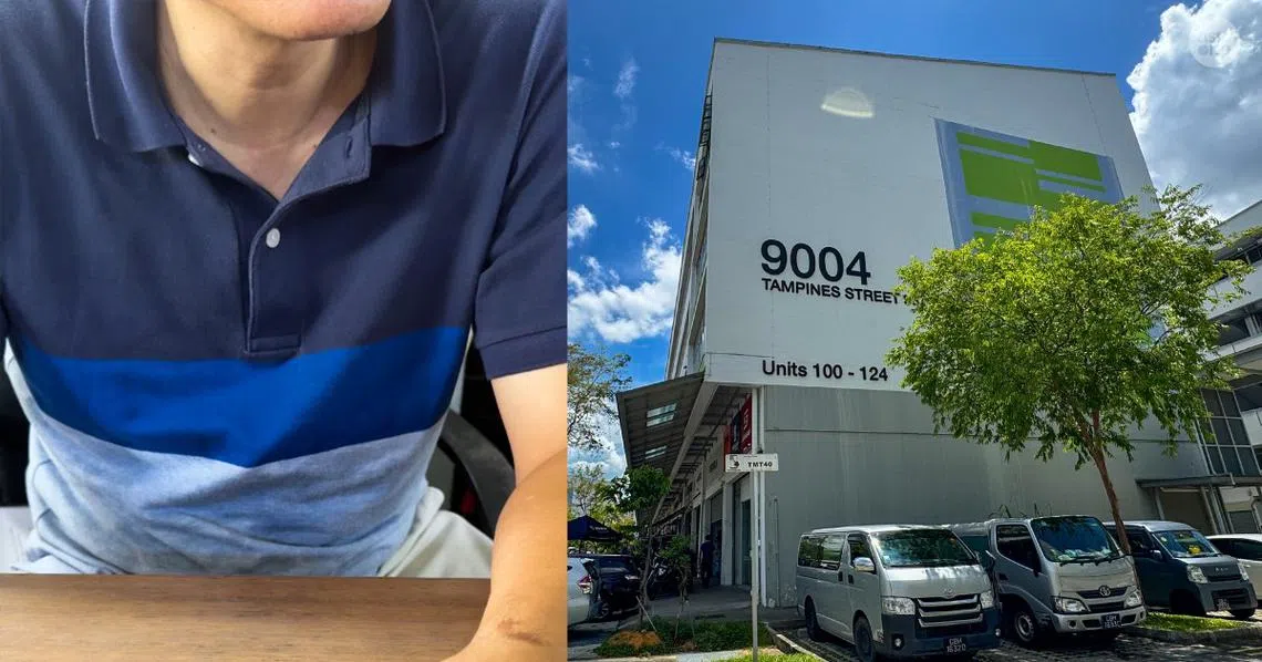 淡滨尼尚育那位引发热议的神秘选民（左），原来将住址登记在淡滨尼工业园A区。（AsiaOne）