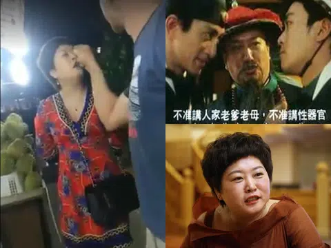 幼教老师王女士（右下）疑似买榴梿杀价不成，泼妇骂街的行径被网民拍下上传引起热议。（李国豪制图）