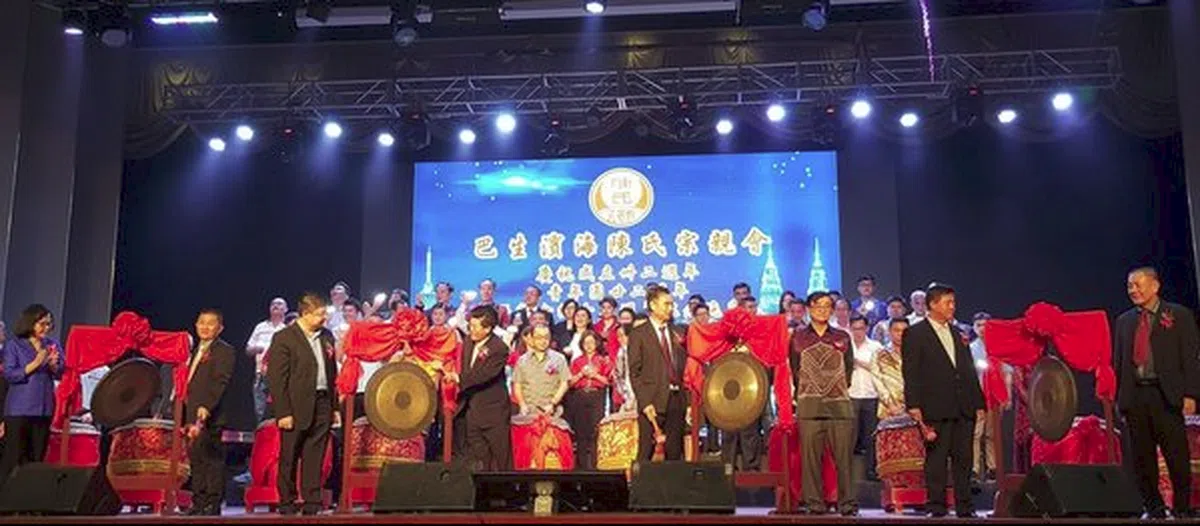  巴生滨海陈氏宗亲会晚宴现场。（南洋商报） 