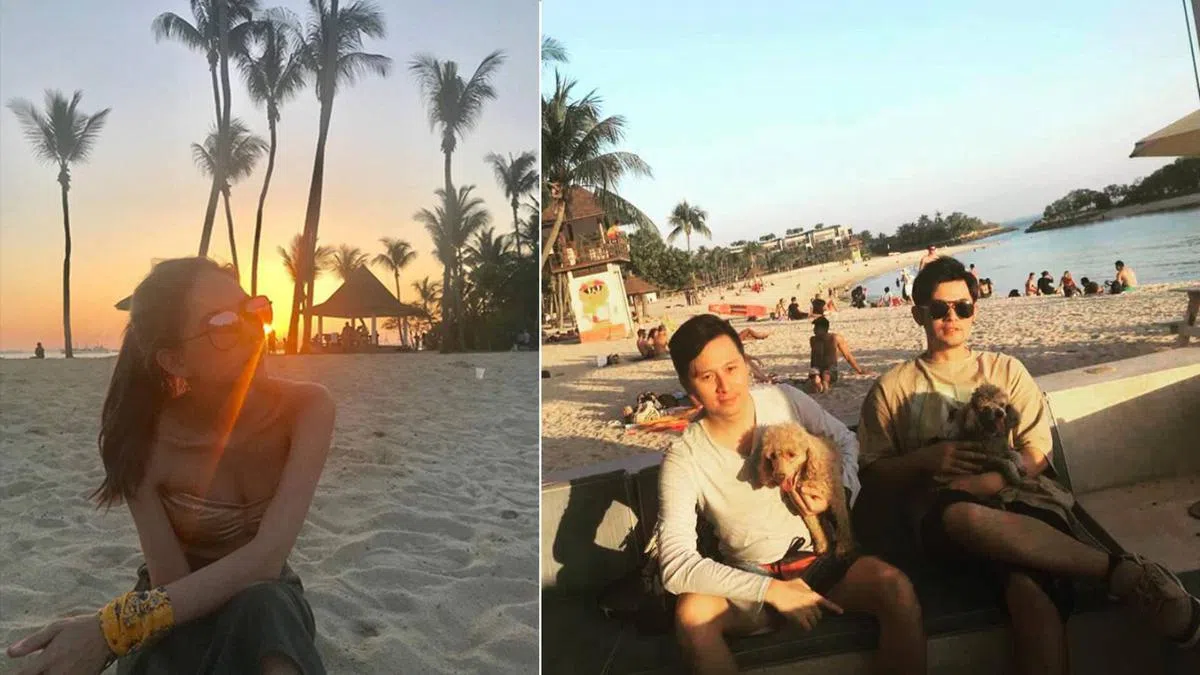  周杰伦携带妻子昆凌游玩圣淘沙。（互联网） 