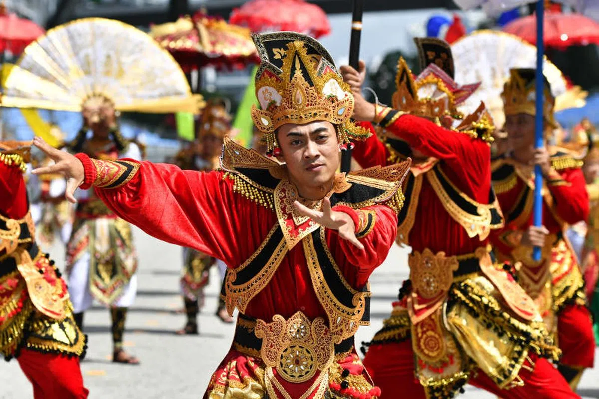  来自印度尼西亚的表演者。（海峡时报） 