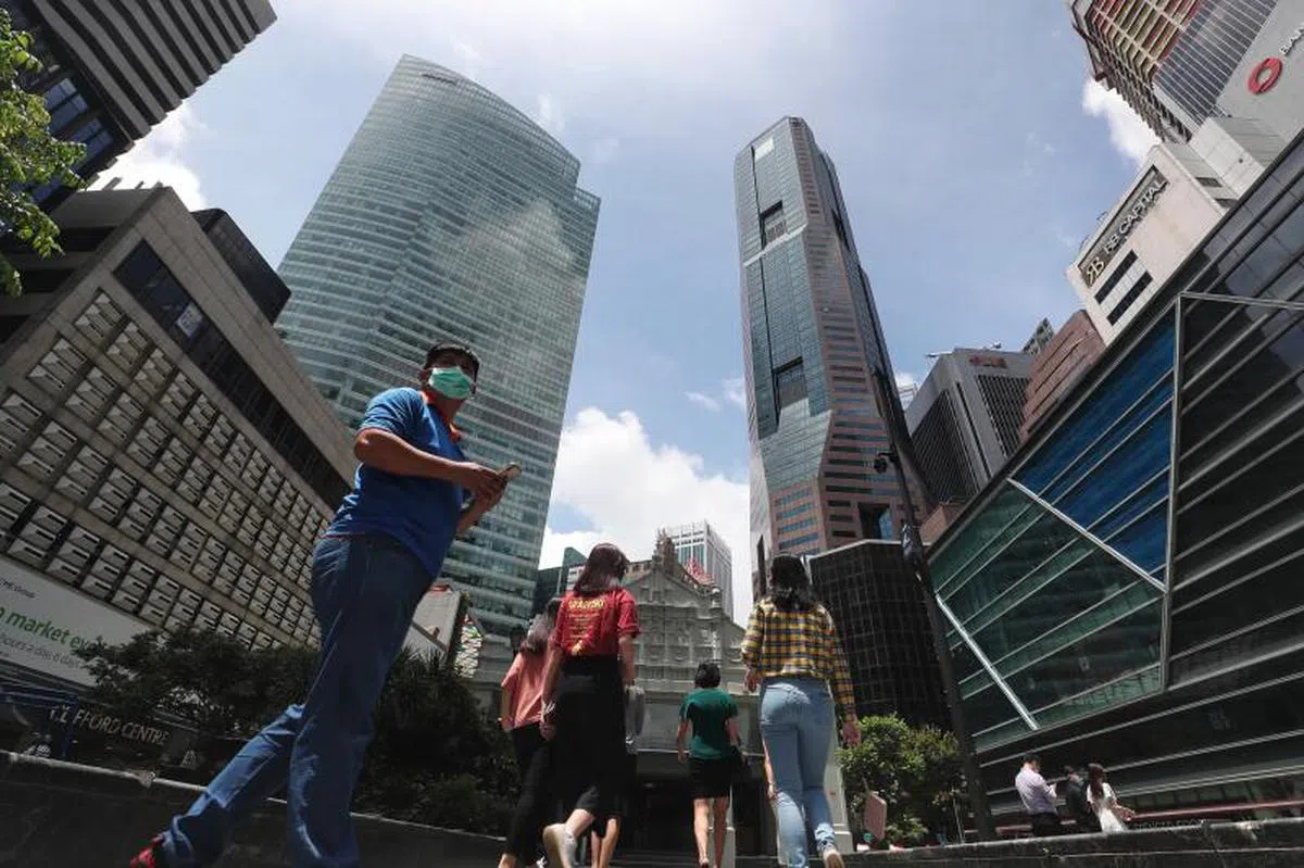  新加坡中央商业区。（海峡时报） 