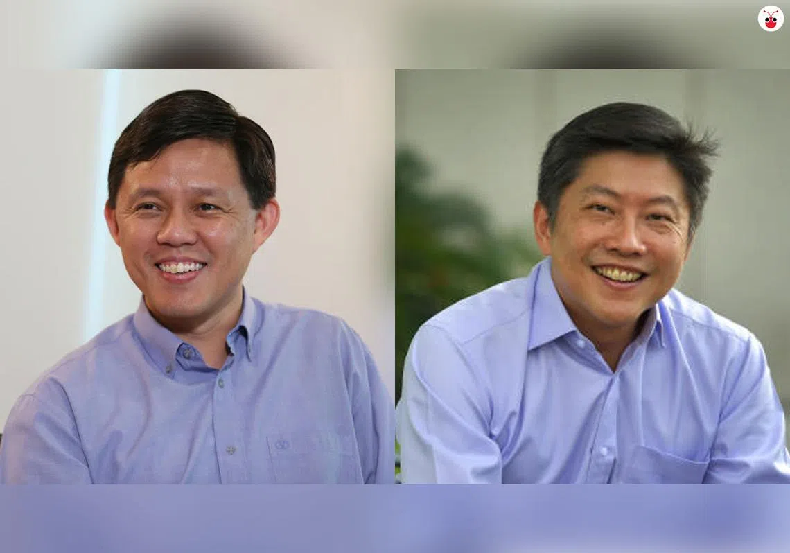 陈振声（左）与黄志明。（谢静怡制图）