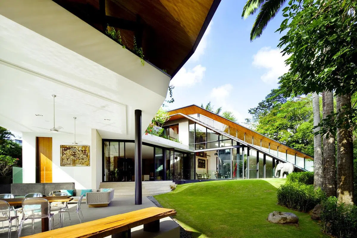  为“三角”独立式房屋做出独特设计。 