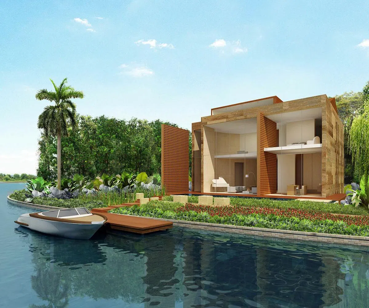  由阿曼尼店“御用”设计师克罗迪奥（Claudio Silverstrin ）亲手构思与设计的丽沙岛别墅。（杨忠礼置地） 