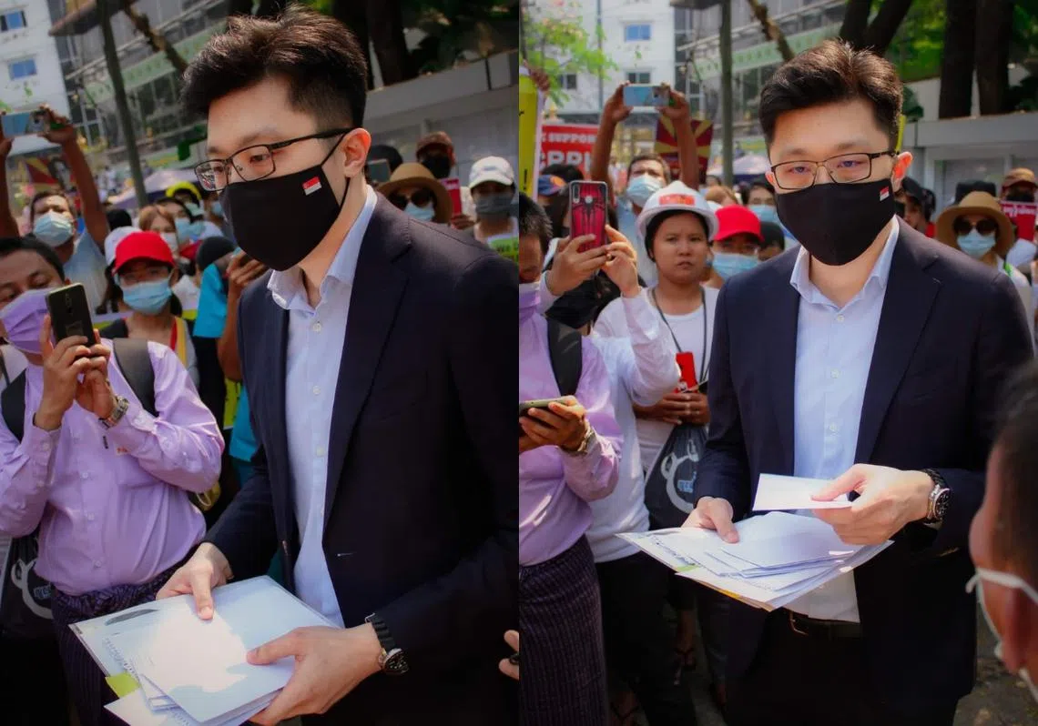 派驻缅甸的David Liang意外在缅甸社交平台上爆红。（Min Kyaw Paing面簿）