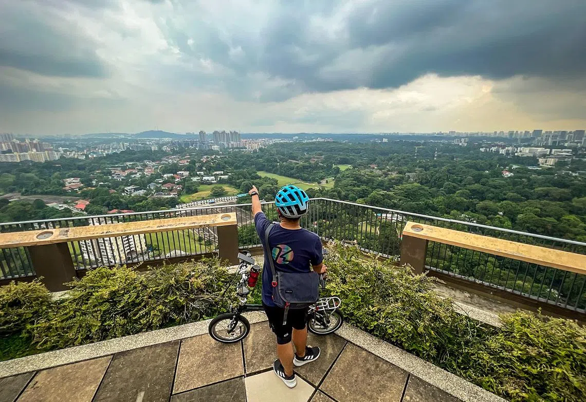 杜生庄47楼的空中花园。（联合早报）