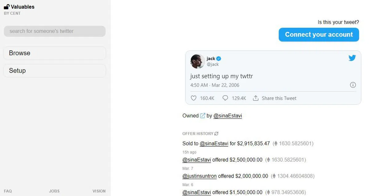  （Valuables网站截图） 