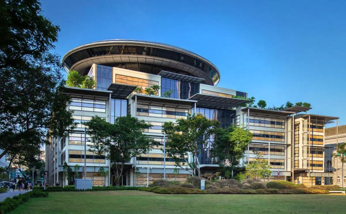  新加坡最高法院大厦外观。（联合早报） 