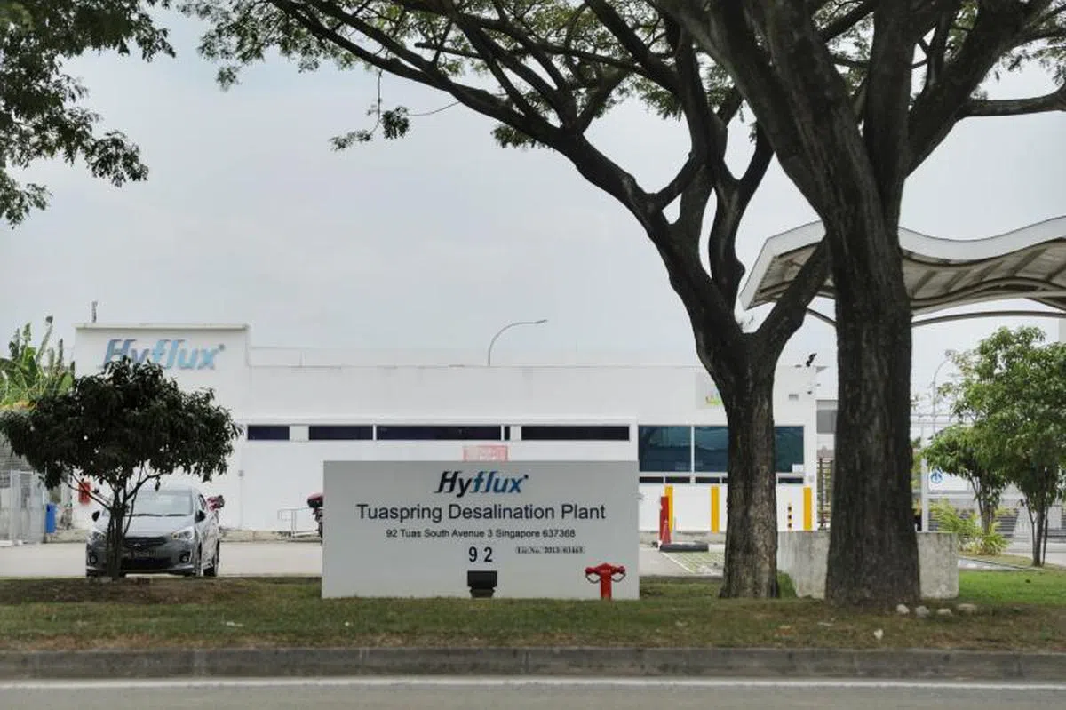  凯发（Hyflux）大泉海水淡化厂（Tuaspring Desalination Plant）外观。（联合早报） 