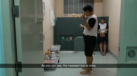 女子监狱的牢房里几乎听不见外界的声音。（截自亚洲新闻台）