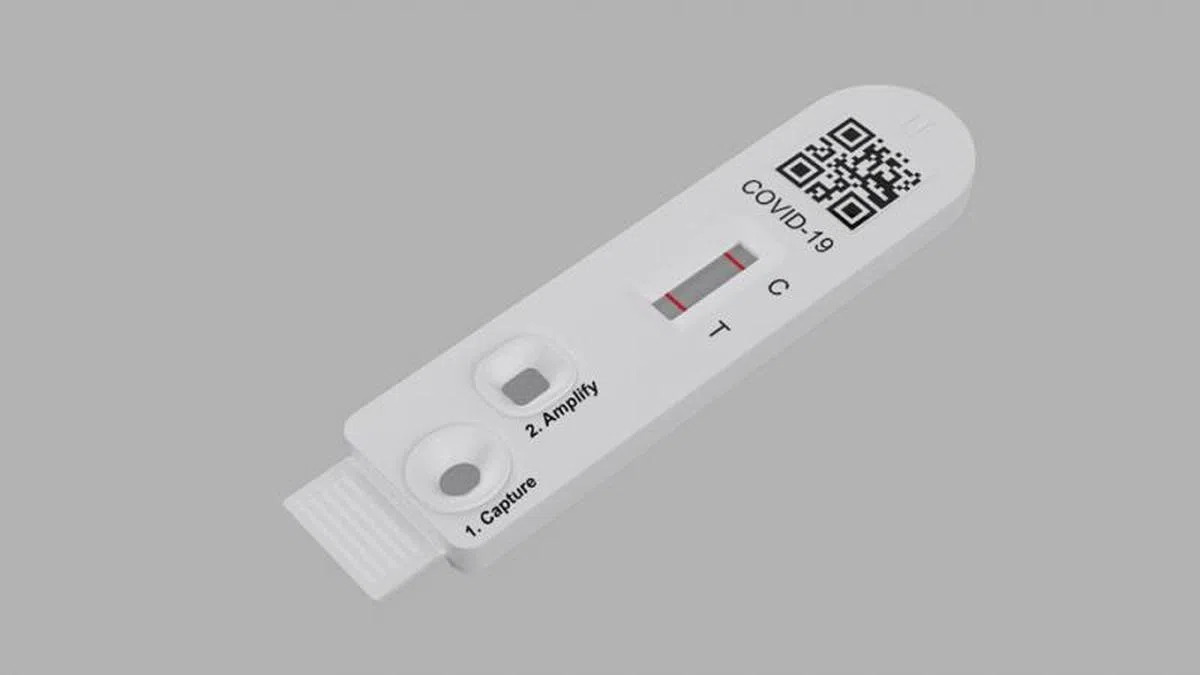 PASPORT唾液自检仪独创两个孔的设计，能更好地探测和标记病毒。（新加坡国立大学）