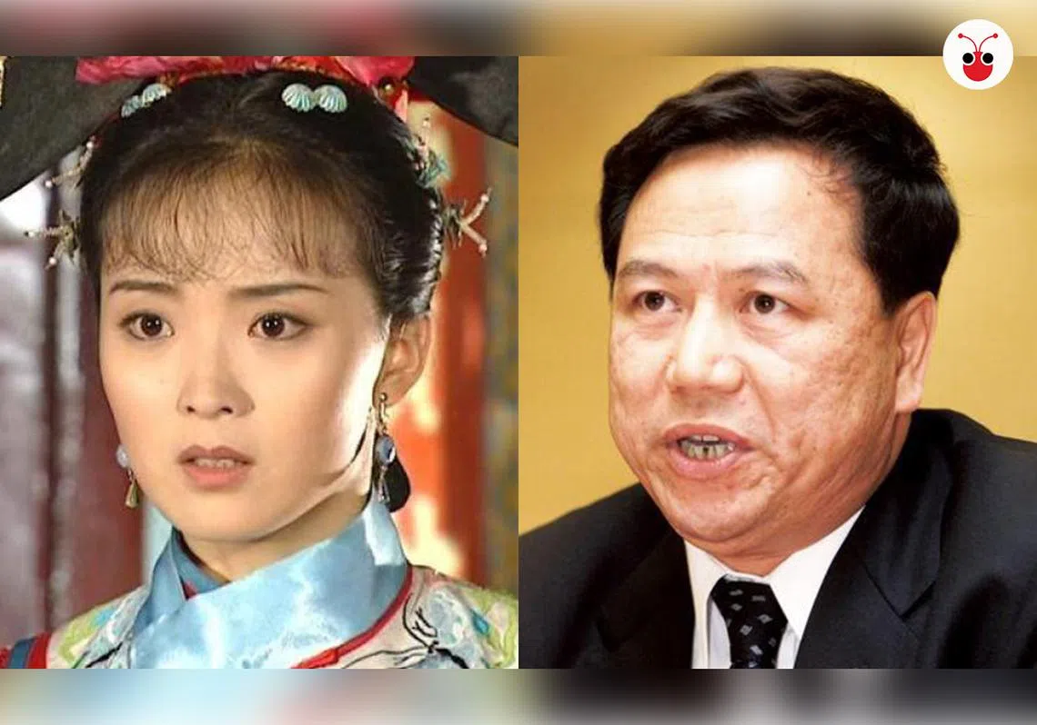 在《还珠格格》一剧中饰演“晴格格”的王艳（左），她的老公王志才（右）是中国的富商，已入籍澳大利亚。（曾庆祥制图）