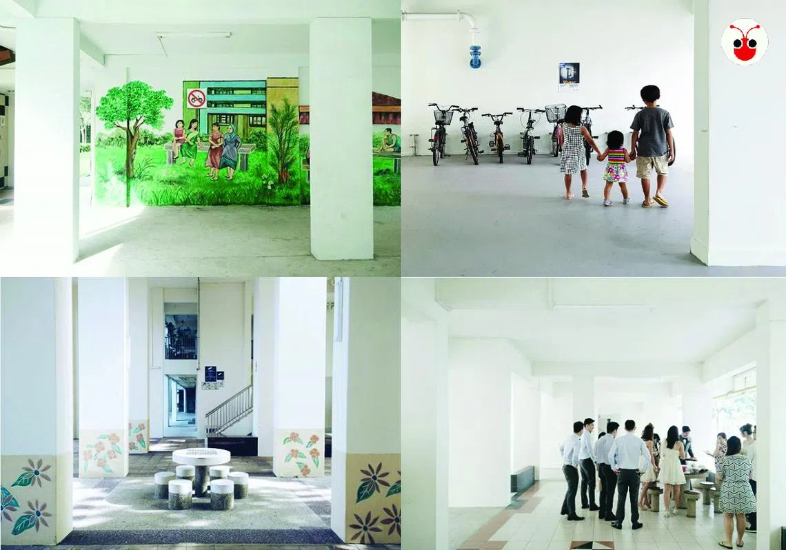 组屋底层用处多。（陈姿潓制图）