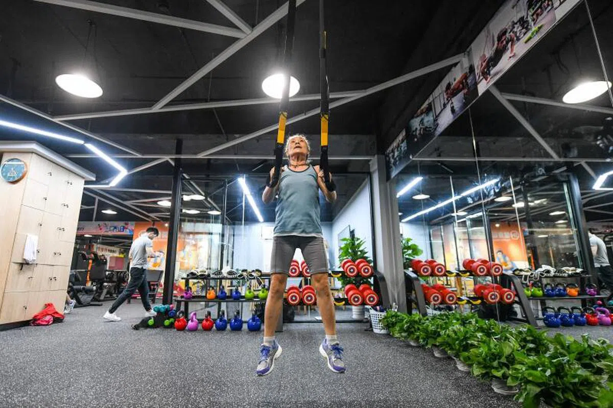  锻炼图。（法新社） 