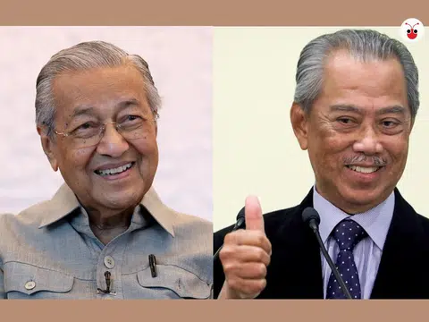 马国前首相马哈迪说，他对现任首相慕尤丁提出不信任动议，只希望马国人知道有这样的动议。（红蚂蚁制图）