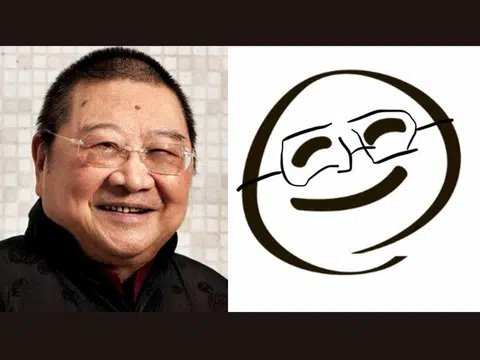 倪匡7月3日逝世，享年90岁。媳妇周慧敏在面簿上贴出公公倪匡戴眼镜、大笑的卡通画像。（互联网）