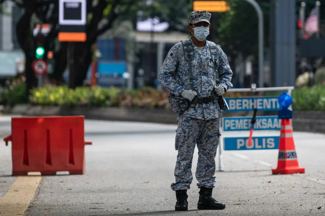 马国行管令将延长至4月14日。（法新社）