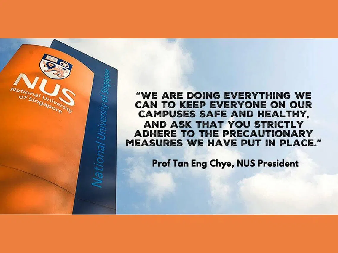 新加坡国立大学今天出现一起确诊病例，该名教授是去参加神召会恩典堂的活动时感染上新冠病毒。（国大面簿）