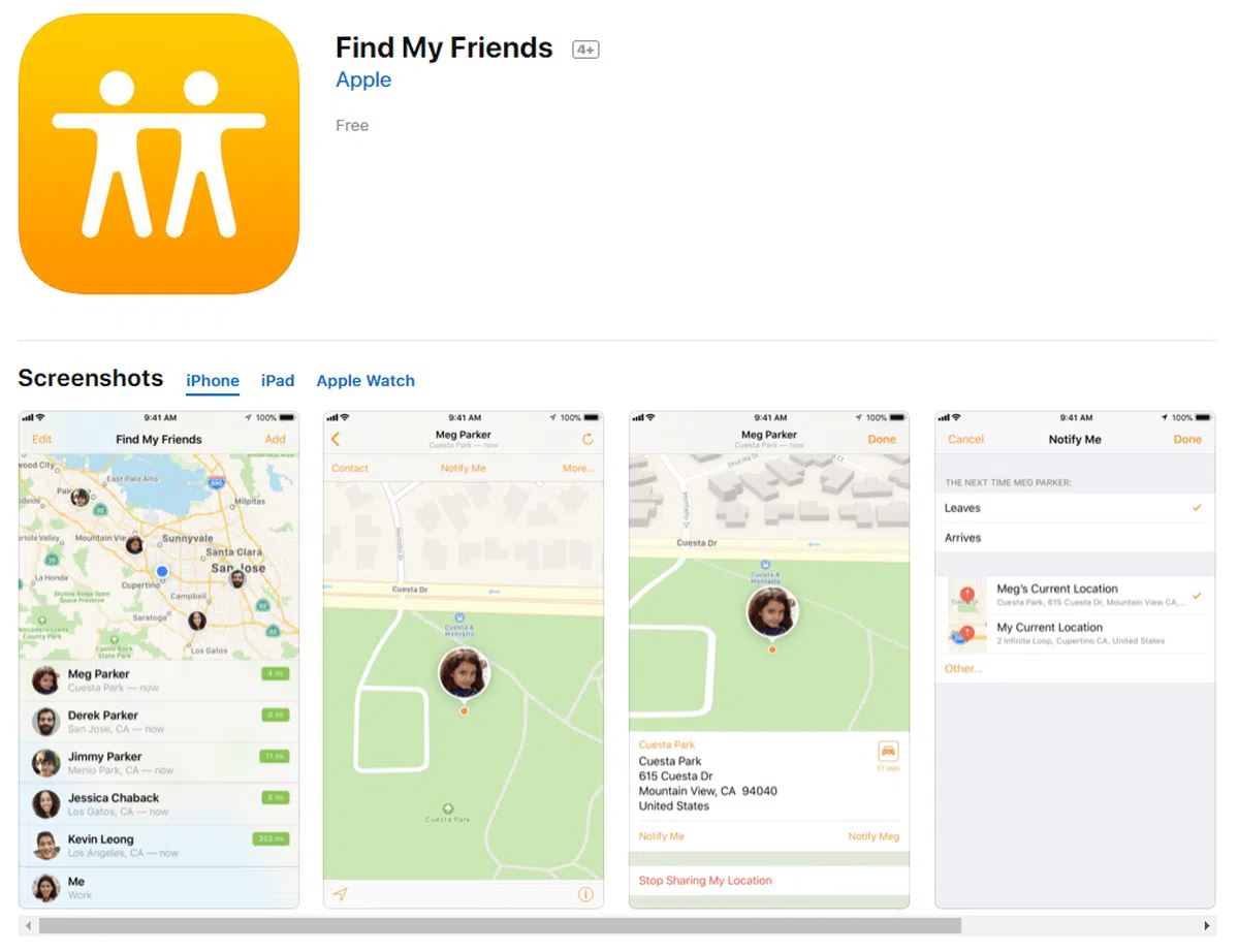  让人跑不出另一半手掌心的“Find My Friends”。（互联网） 