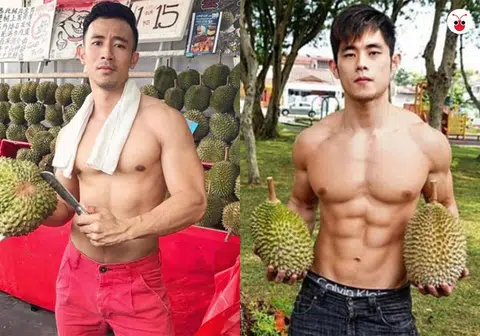 很难说榴莲还是帅哥更吸引人。（hotdudeswithdurian）