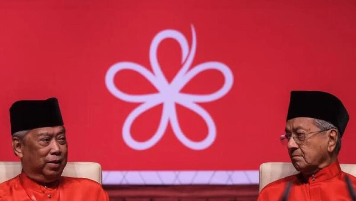  慕尤丁（左）在土团党曾经是马哈迪副手。（当今大马） 