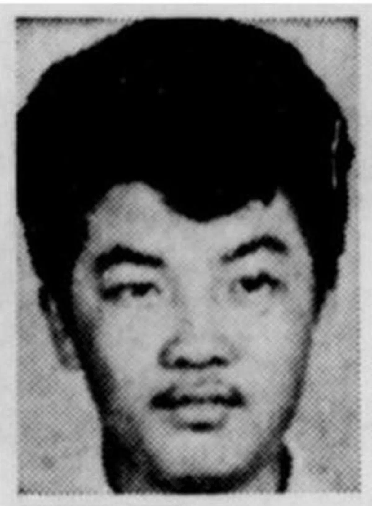  1970年4月16日刊登在报章的陈通明照片。（海峡时报档案照） 