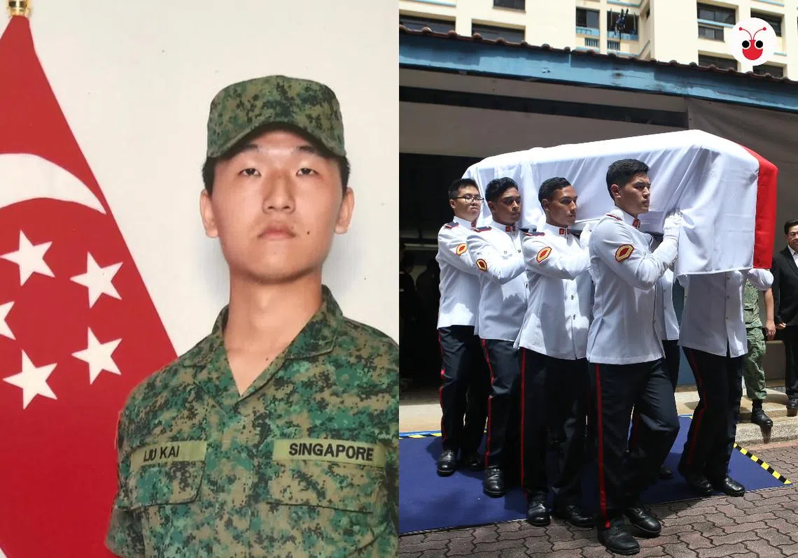 全职国民服役人员刘凯在去年11月的一场军训中被战车碾压致死。（李国豪制图）