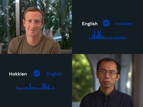 Meta开发的闽南语翻译系统，能互译闽南语和英语。（视频截图）