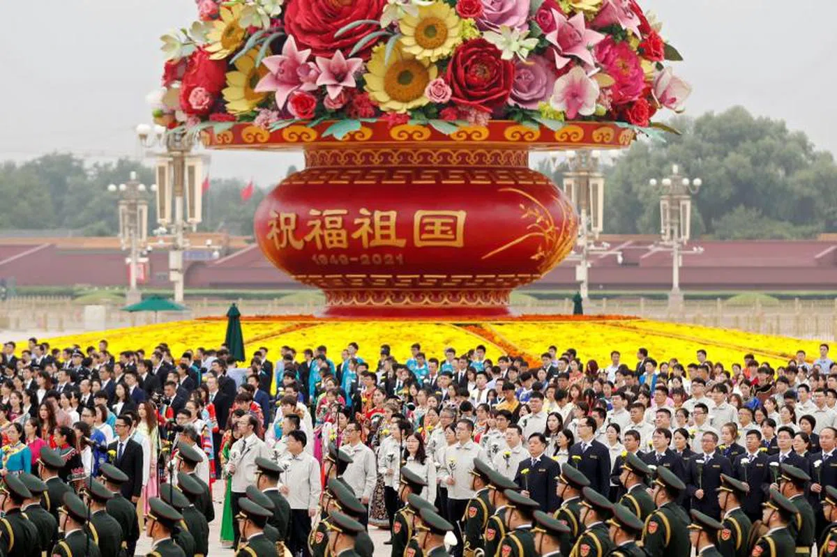 中国大陆派出大量军机绕台的时机点，恰好是中国的“十一”国庆周期。（路透社）