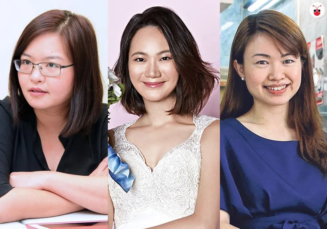 （左起）李丽连、佘雪玲和陈佩玲。（谢静怡制图）