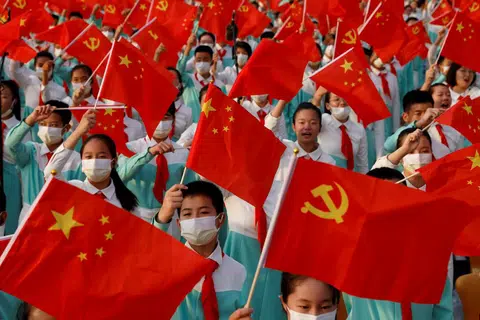 中国共产党今日盛大庆祝建党100周年。（路透社）