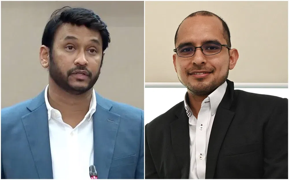 前官委议员约舒亚（左）和赛义德哈伦（右）。