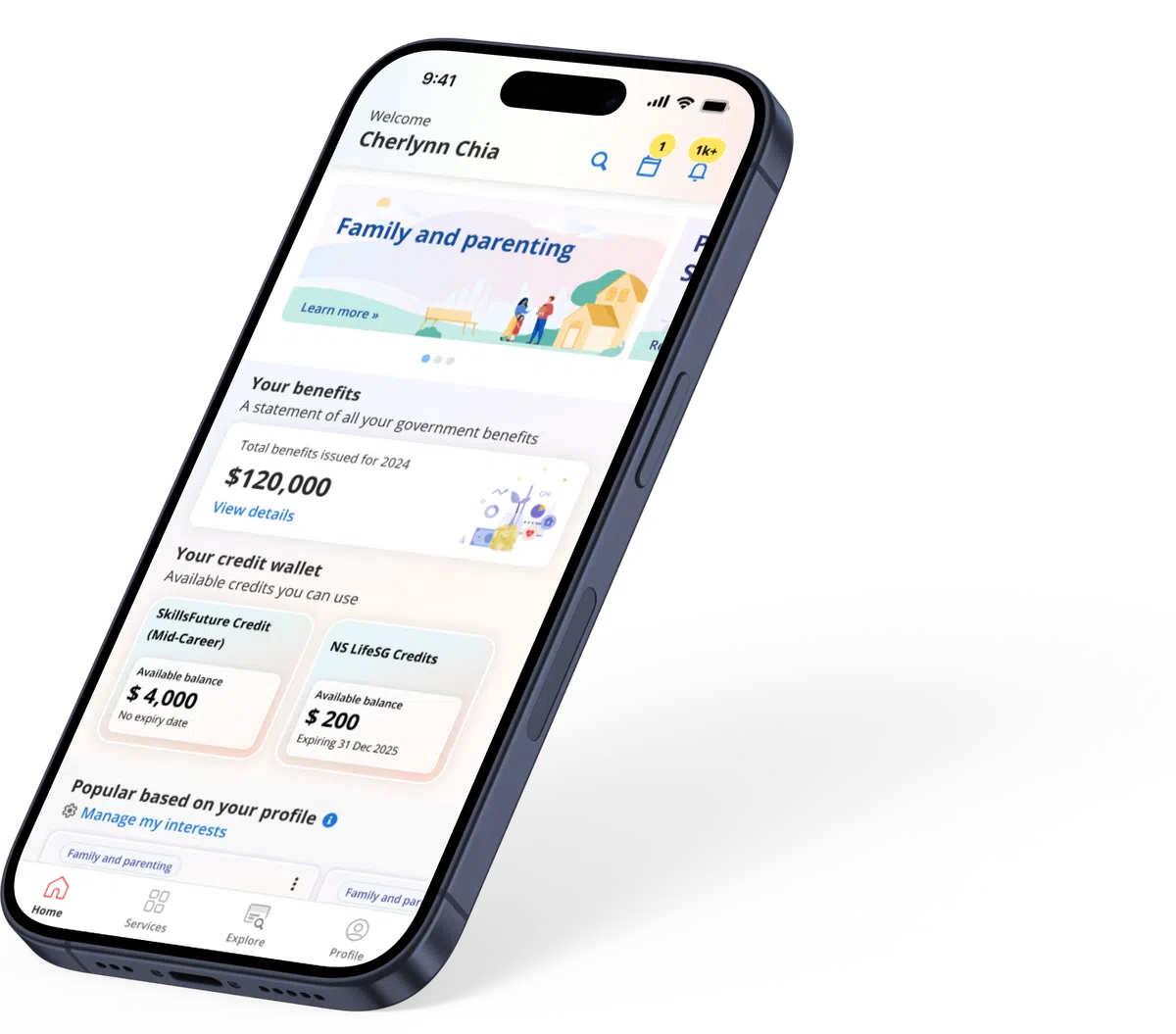 “SG生活助手”手机应用的界面。（SG生活助手官网截图）