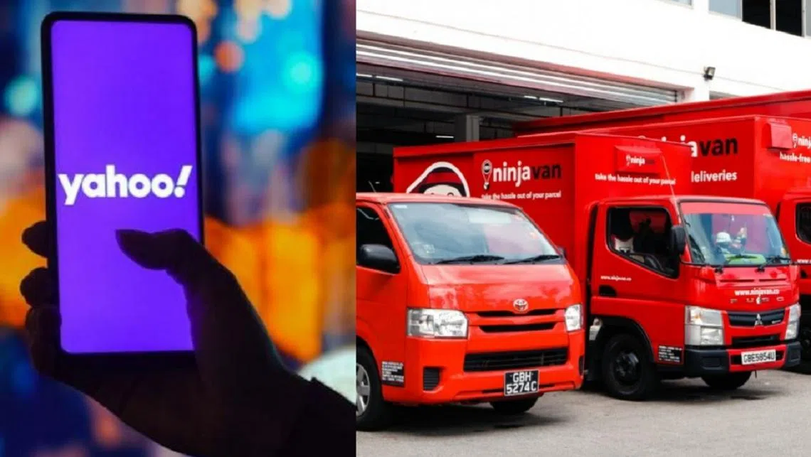 网络服务公司雅虎（左）和物流公司能者快递（右）都在这个星期宣布裁员。（红蚂蚁制图）