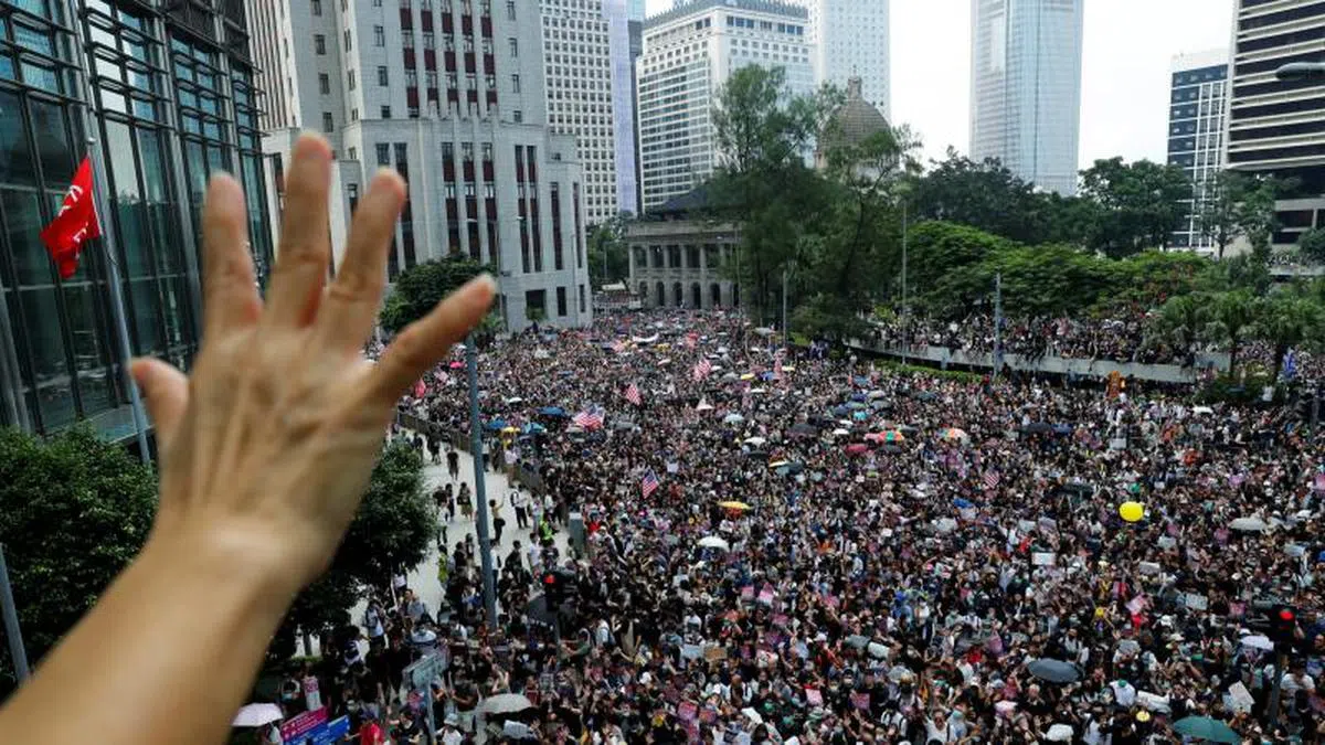  香港2019年爆发大规模反修例运动。（路透社） 