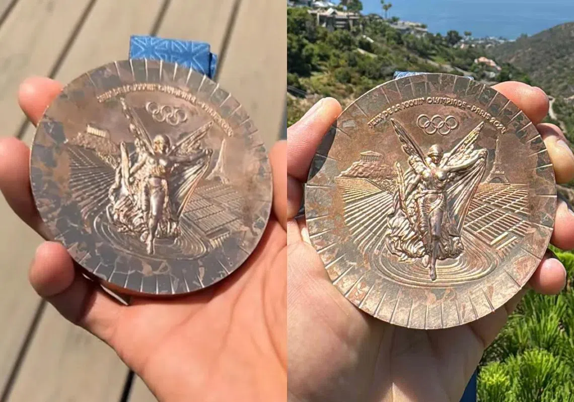 奥运奖牌频频被获奖选手投诉有褪色迹象。（红蚂蚁制图）