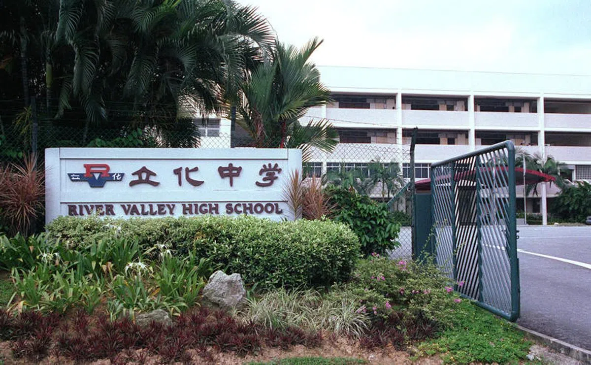  立化中学旧校舍。（联合早报） 